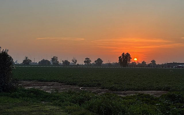 Beautiful sunset in Merhavim,  my photo