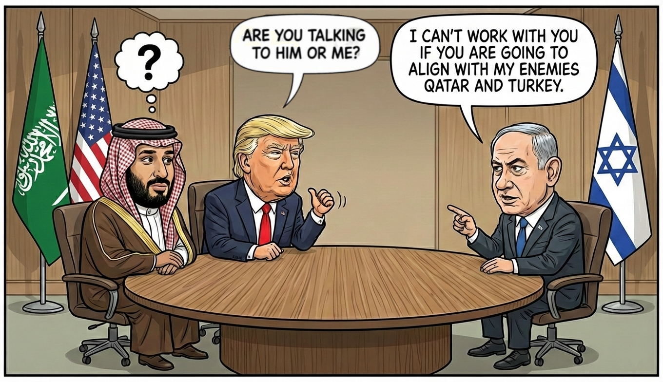 Netanyahu’s Trump–Saudi–Turkey–Qatar Dilemma