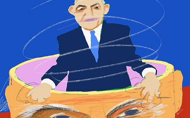 The determinators: Netanyahu and Trump -- PORTRAITS by Kerry Landon-Lane