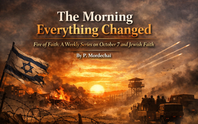 The Morning Everything Changed
Fire of Faith: A Weekly Series on October 7 and Jewish Faith
By P. Mordechai