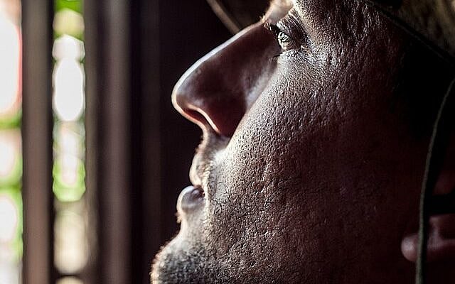A human face meditating, courtesy of wikicommons images