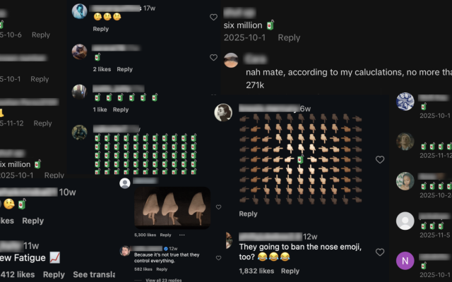 Internet trolls spamming 'juice box' emojis in a comment thread to bypass hate speech filters.