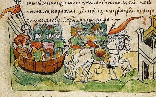 “Don’t sing Russian songs — a Russian will come and say, ‘Russian songs were sung here; this is my land.’” Illustration: Radziwiłł Chronicle miniature (15th century). Public domain. Source: Wikimedia Commons.