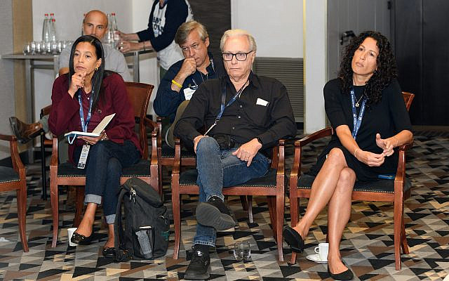 Law faculty attending presentation by military law experts.
Photo Credit: Yehoshua Halevi
