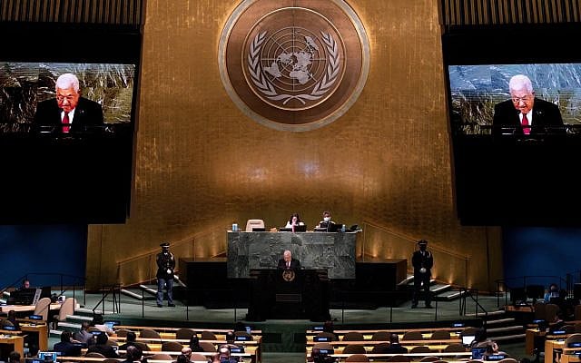 FILE - Palestinian President Mahmoud Abbas addresses the 77th session of the United Nations General Assembly on Sept. 23, 2022, at the U.N. headquarters. The U.N. General Assembly is expected to vote Friday, May 10, 2024, on a resolution that would grant new “rights and privileges” to Palestine and call on the Security Council to favorably reconsider its request to become the 194th member of the United Nations. (AP Photo/Julia Nikhinson, File)