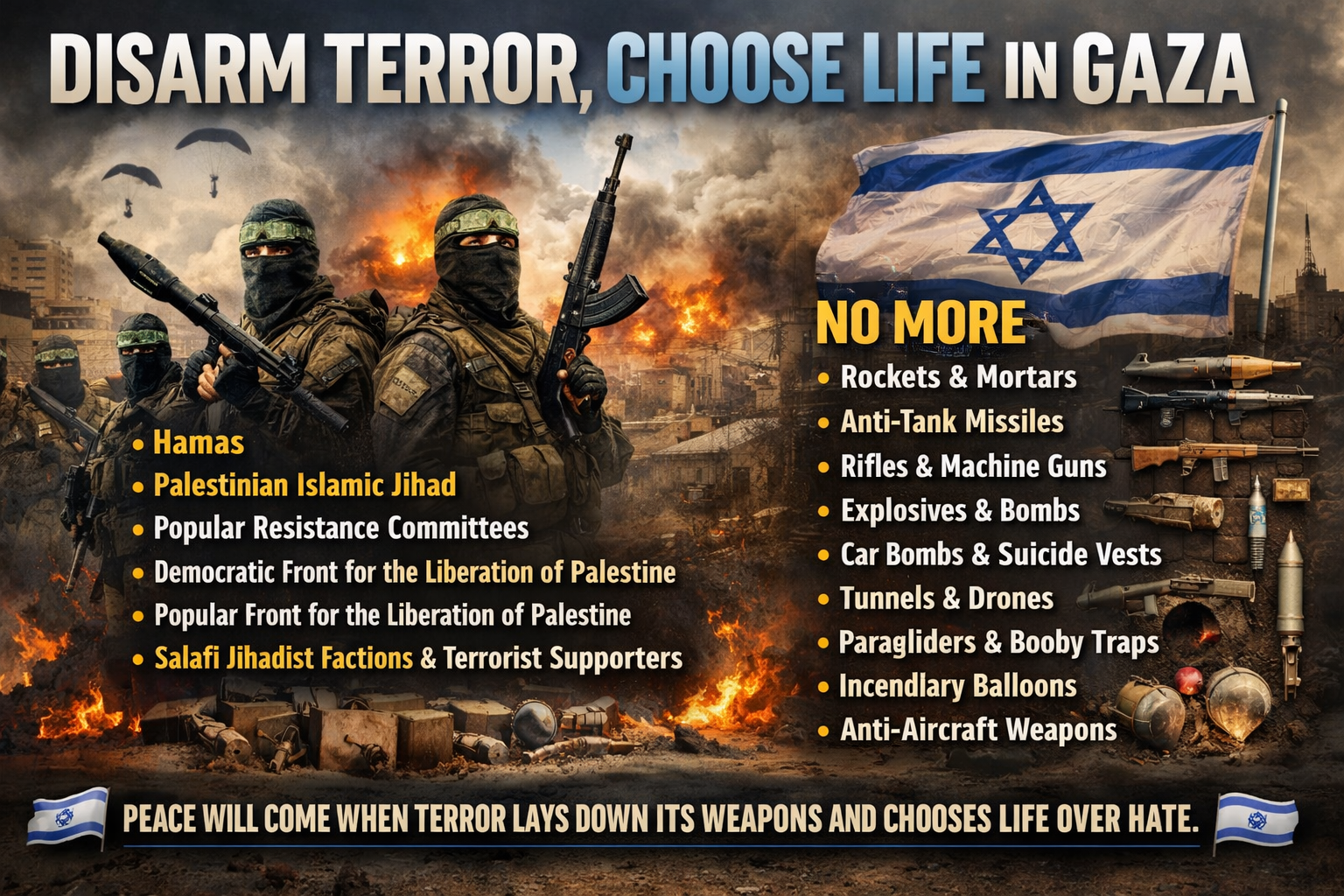 Disarm Terror Choose Life in Gaza