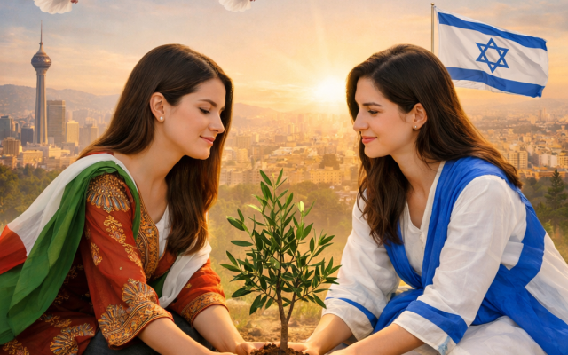 'Planting Peace'. Image generated by Artificial Intelligence.