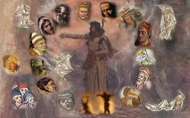 Shlomo Beset with Voices; image composed, colorized and modified by the author, all layers obtained from Wikimedia Commons, all in the public domain, with base layer, Moses at Red Sea by Aoki Shigeru.