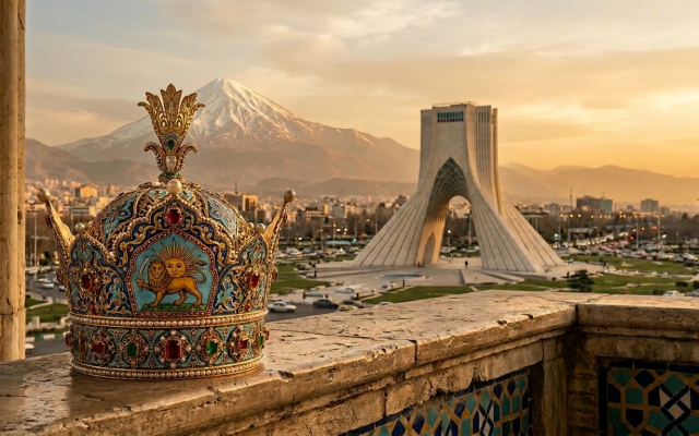 Iran's Crown At Dawn, AI-generated Image