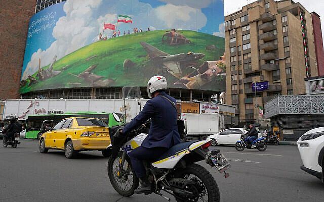 A roadside billboard shows an illustration of destroyed U.S. and Israeli military aircrafts in downtown Tehran, Iran, Monday, Feb. 9, 2026. (AP Photo/Vahid Salemi) A roadside billboard shows an illustration of destroyed U.S. and Israeli military aircrafts in downtown Tehran, Iran, Monday, Feb. 9, 2026. (AP Photo/Vahid Salemi)