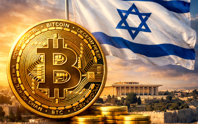 Illustration of Bitcoin and the Knesset. Image generated by the author.
