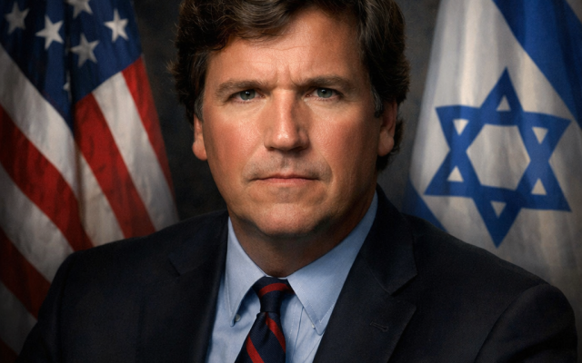 Tucker Carlson says he is “America First,” but his rhetoric toward Israel suggests that something matters to him more than America. (ChatGPT)