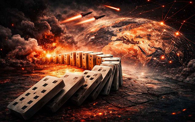 Collateralized Suicide at Scale: A chain reaction of irreversible decisions, where systemic trajectories sweep actors and bystanders alike into consequences they cannot escape. Image © Ivan Bassov, 2026. Licensed under CC BY 4.0.