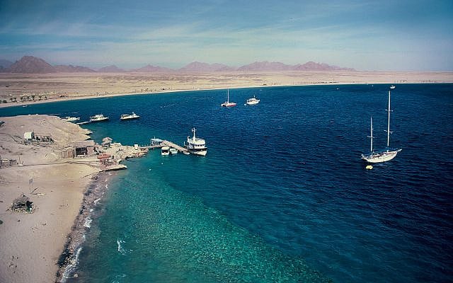 View of a beach in Sharm el Sheikh, Sinai, in the late 70's early 80's. Photo by Moshe Shai/FLASH90