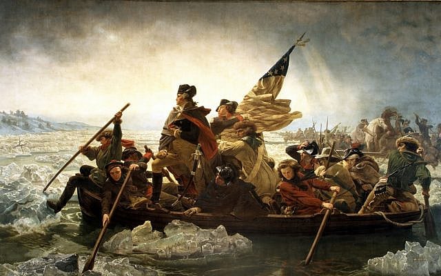 George Washington Crossing the Delaware,” Emanuel Leutze (1851). Public domain