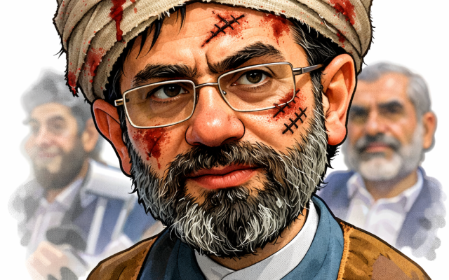 The disappearing supreme leader of Iran. (AI generated image)