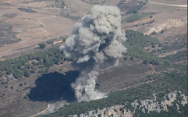 Hezbollah bombs Israel, courtesy of Wikicommons images