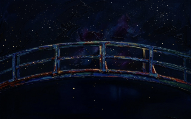 Image created using Google Gemini. Inspired by Monet's Bridge Over a Pond, 1899.
