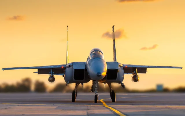 An Israeli Air Force F-15 fighter jet prepares to take off from an airbase in Israel for strikes in Iran, in a handout photo published on March 2, 2026. (Israel Defense Forces)