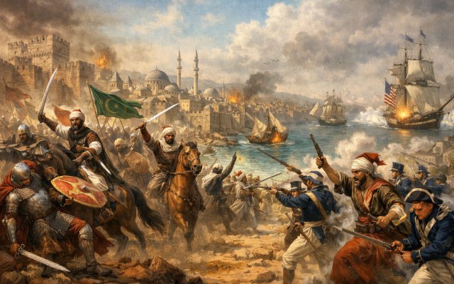 Islamic Jihad: From Early Conquests to the Barbary Wars (Photo generated with ChatGPT)