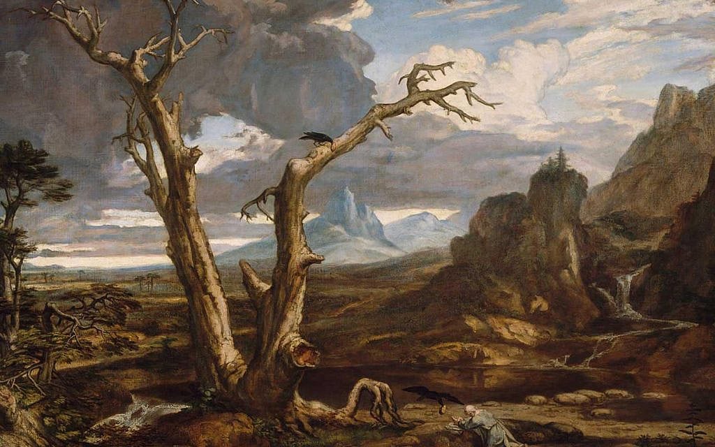 'Elijah in the Desert,' by Washington Allston, in 1870. (public domain)