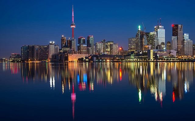 Photo of Toronto, ON taken at night by James Wheeler.