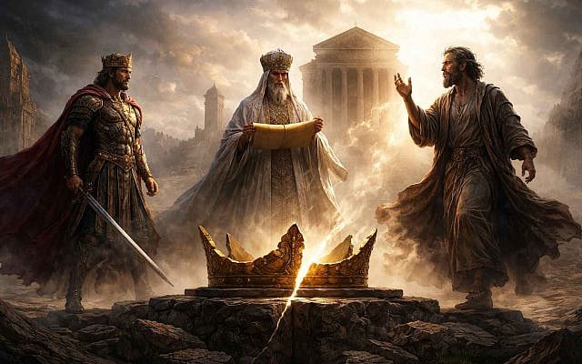 King, priest, and prophet triptych. Power divided not by structure, but by identity. Image © Ivan Bassov, 2026. Licensed under CC BY 4.0.