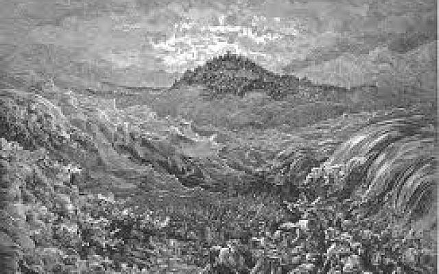 Illustration of the Egyptians Drowning in the Red Sea by Gustave Dore, wikimedia commons, not subject to copyright.