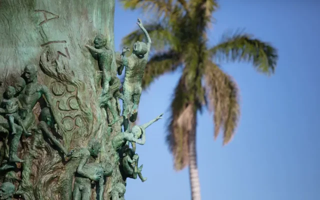 A section of the "Sculpture of Love and Anguish" at the Holocaust Memorial Miami Beach {Greater Miami Convention and Visitors Bureau}.