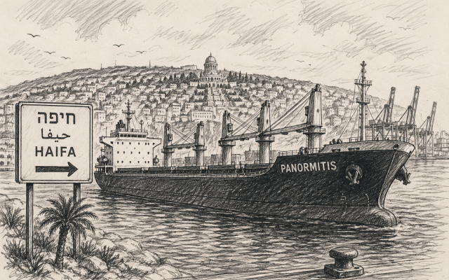 Panormitis entering Haifa
AI-generated by the author