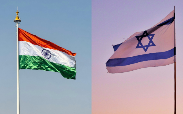 The flags of India and Israel. | Photo: Canva