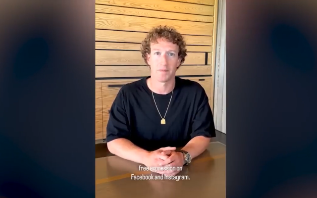 Meta CEO Mark Zuckerberg announces changes to the company's content moderation framework, January 7, 2025 (Social media, used in accordance with Clause 27a of the Copyright Law)