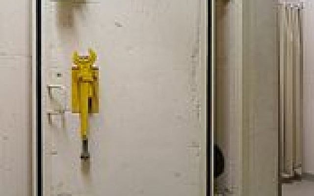 Door to an Israeli safe room.