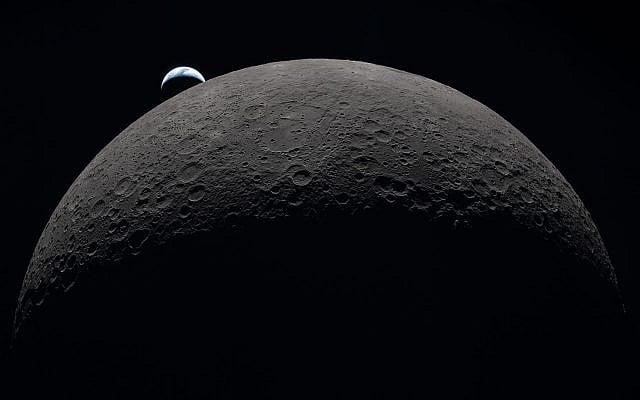 Earthset from the lunar far side, on April 6, 2026. (NASA)