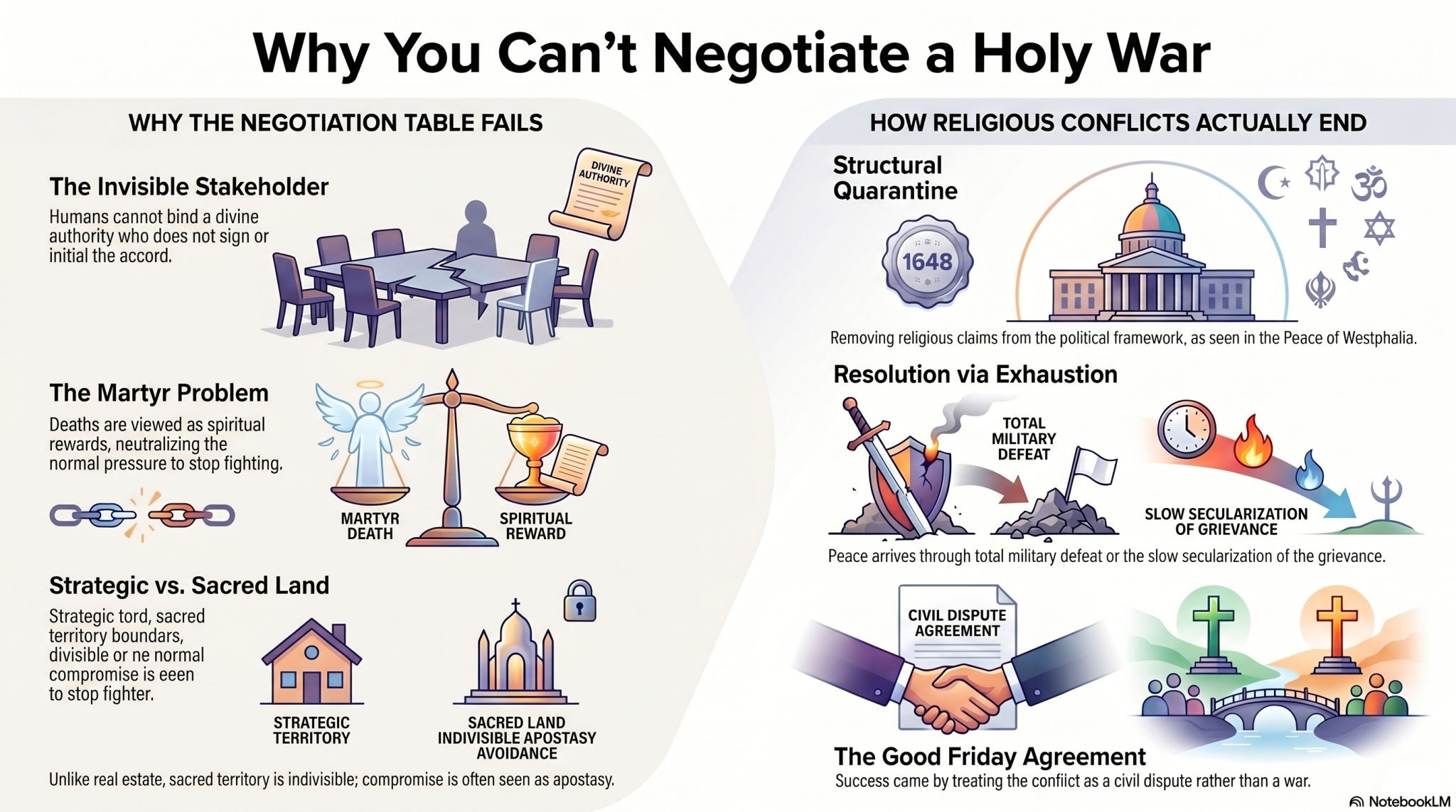 Why Negotiation Cannot End a Holy War – God Doesn't Sign the Accord