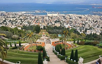 My homeland—the place that was waiting for me. A view of Haifa Bay from the Baháʼí Gardens. Photo © Tanya Bassov, 2023. Licensed under CC BY 4.0.