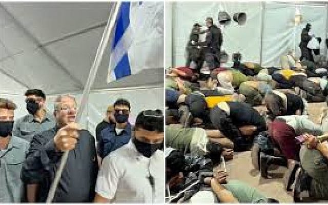 National Security Minister Itamar Ben Gvir taunts detained flotilla activists at Ashdod Port on May 20, 2026. (Screen grab/Ben Gvir's X account)