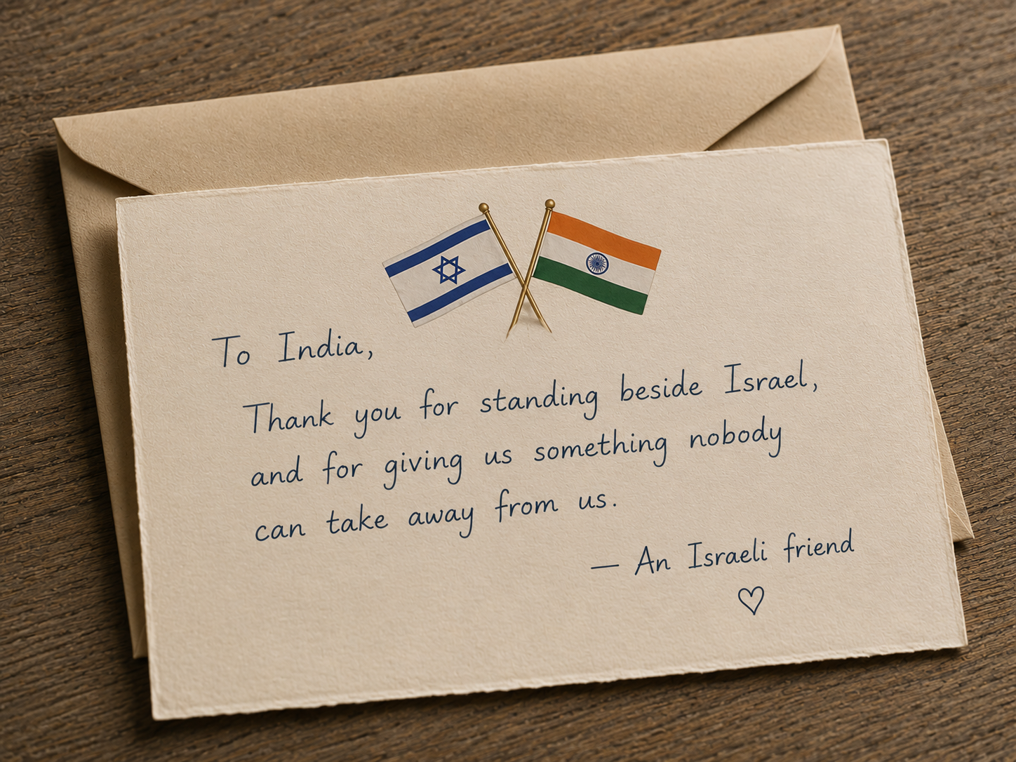 The Quiet Gift India Gave Israel