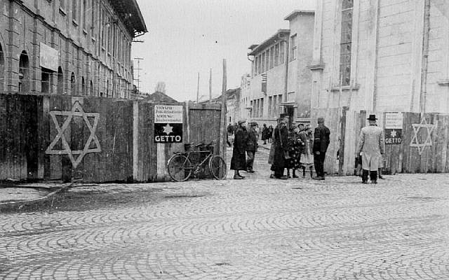 The Munkács ghetto in Hungary in April 1944. Courtesy of Yad Vashem (https://www.yadvashem.org/articles/general/jews-of-hungary-during-the-holocaust.html)