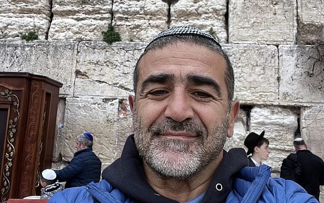 Faraj Alexandre Rifai at the Western Wall in Jerusalem.
A place he was taught to hate long before he was ever allowed to understand it.