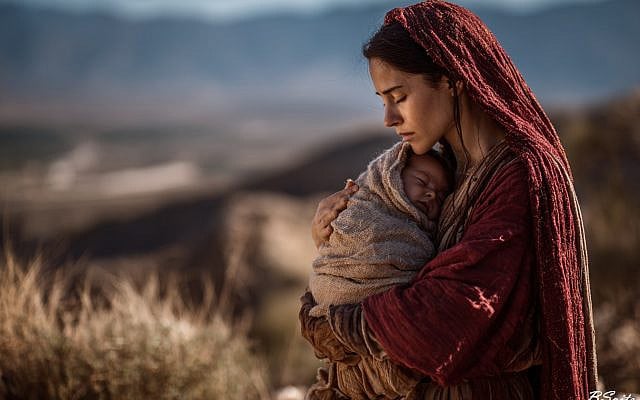 "Judean Mother" (AI image by author)