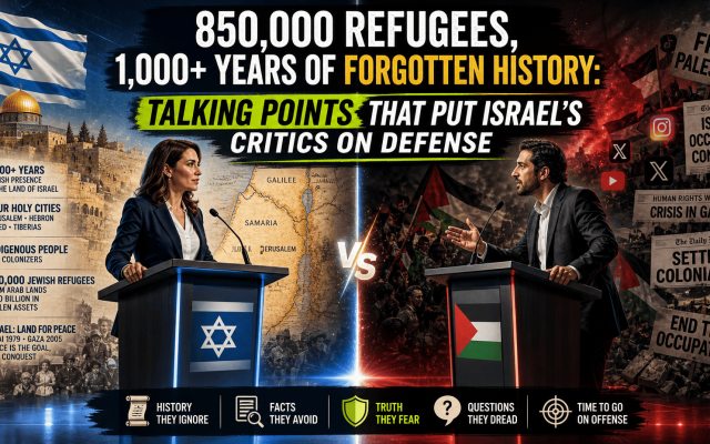 Israel and Palestine Debate Topics that are almost never covered for the defense of Israel
