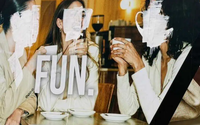 FUN: Women's faces were painted over on a poster in Kiryat Ono