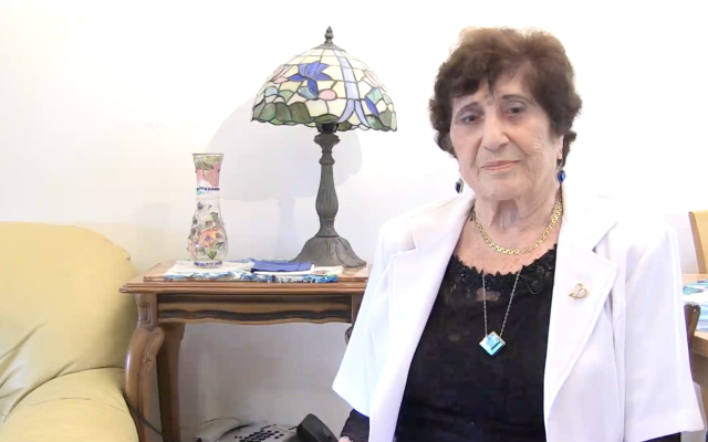 Still image from the video interview recorded at Meira Yona's house in Haifa, 22 June 2022. Source: Author.