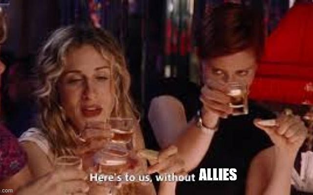 Adapted meme based on a scene from Sex and the City (HBO), included here for cultural commentary.