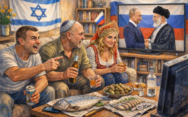 "Russian Street" in Israel: When Sympathy for Moscow Becomes a Threat to Israel. Illustration made with AI "Russian Street" in Israel: When Sympathy for Moscow Becomes a Threat to Israel. Illustration made with AI