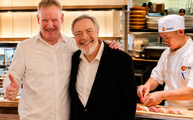 With Drew Nieporent in Nobu downtown Manhattan    (photo: Liat Valter)