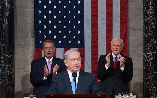 Image: Israeli Prime Minister Benjamin Netanyahu addresses Congress, March 2015. Source: U.S. Congress / Wikimedia Commons. Public domain.