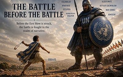 David vs. Goliath: The Battle Begins. Long before the first blow is struck, the battle is fought in the realm of narrative. Image © Ivan Bassov, 2026. Licensed under CC BY 4.0.