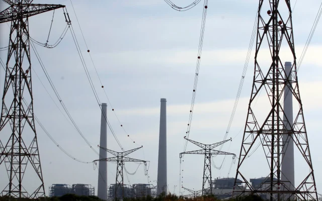 The Orot Rabin Israel Electric Corporation coal-powered power plant, on the Mediterranean coast in the city of Hadera, May 10 2009. (Yossi Zamir/Flash90)